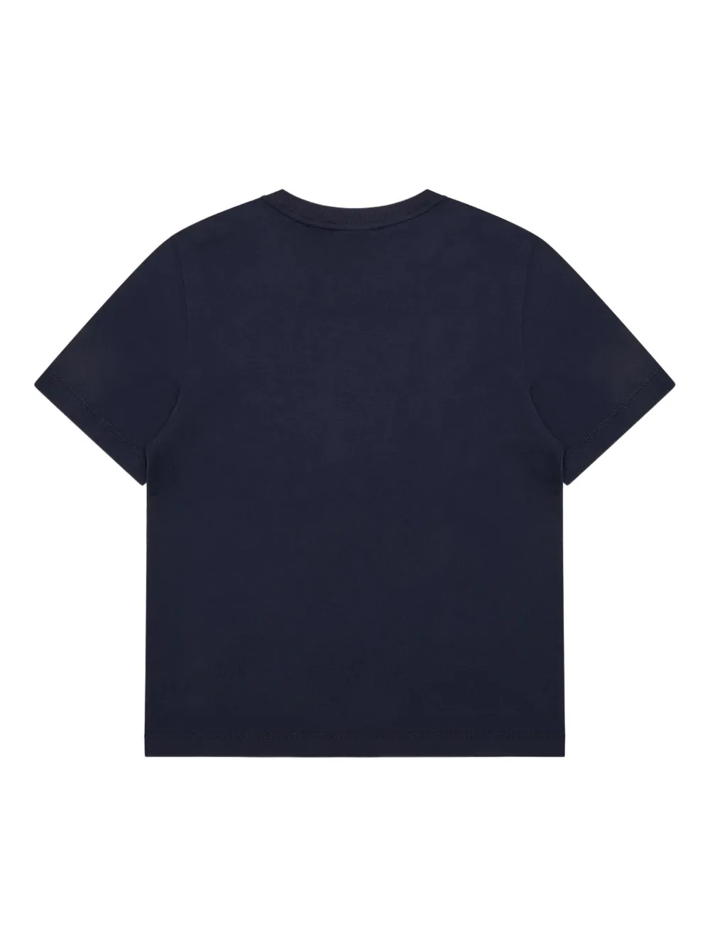 Emporio Armani Kids embroidered-logo T-shirt Blauw