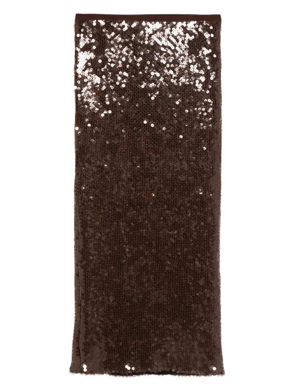 Semicouture Rok verfraaid met pailletten Bruin