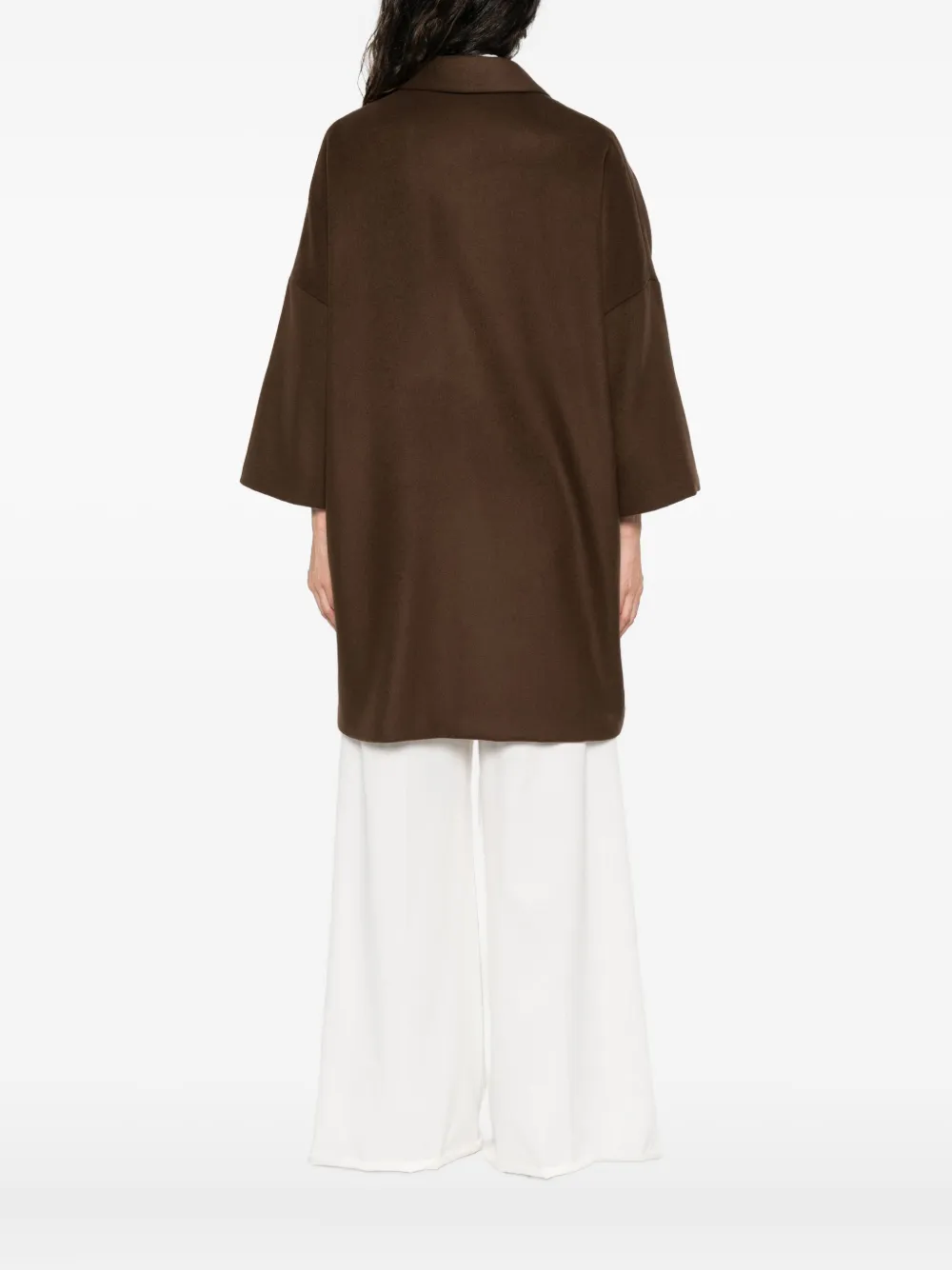 Semicouture Jas van scheerwolblend Bruin