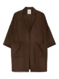 Semicouture virgin wool-blend coat - Brown