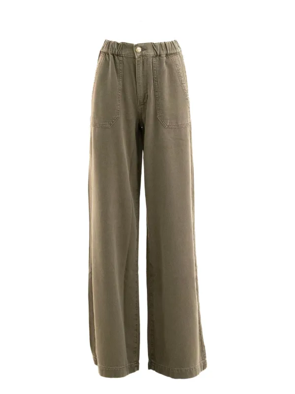 PAIGE Rumi Pocket Trousers in Green