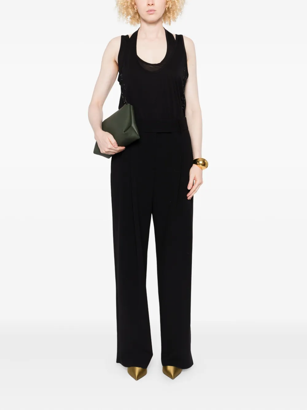 Giorgio Armani Top verfraaid met pailletten Zwart