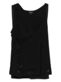 Giorgio Armani sequin-embellished sleeveless top - Black