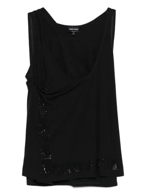 Giorgio Armani sequin-embellished sleeveless top