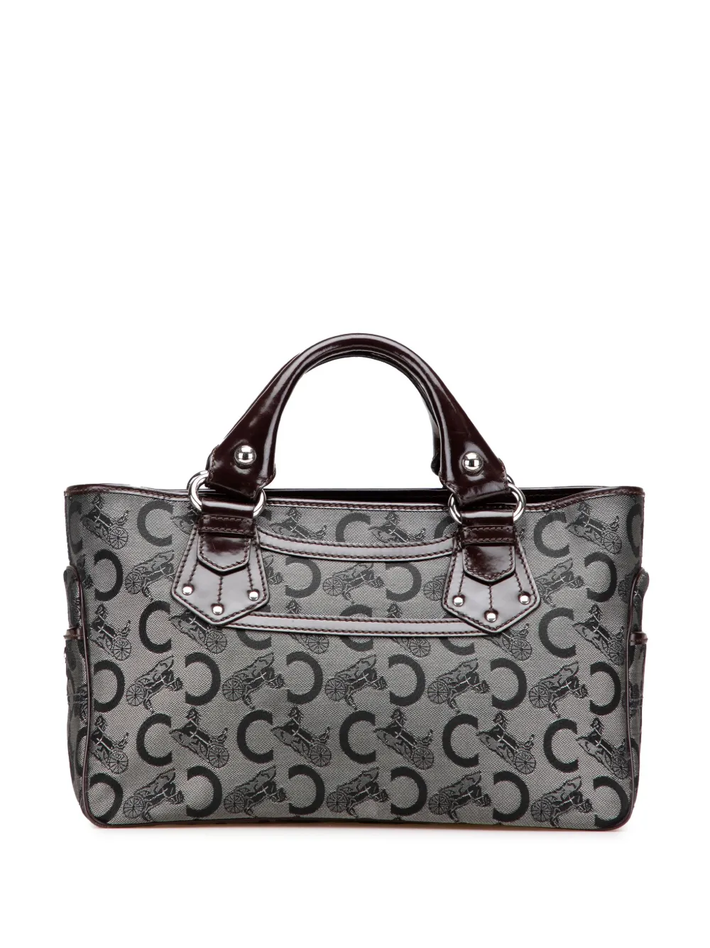 Céline Pre-Owned 20th Century C マカダム キャンバス ブギー ハンドバッグ - グレー Céline Pre-Owned 20th Century C マカダム キャンバス ブギー ハンドバッグ - グレー
