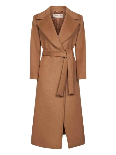 Blanca Vita wide-lapel belted coat
