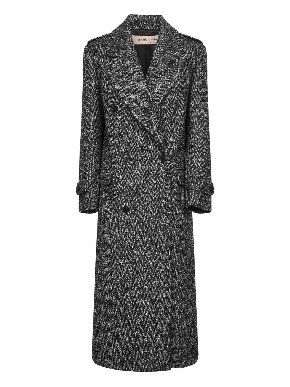 Blanca Vita double-breasted coat - グレー Blanca Vita double-breasted coat - グレー
