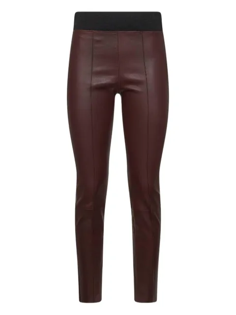 Brunello Cucinelli pull-on leather trousers