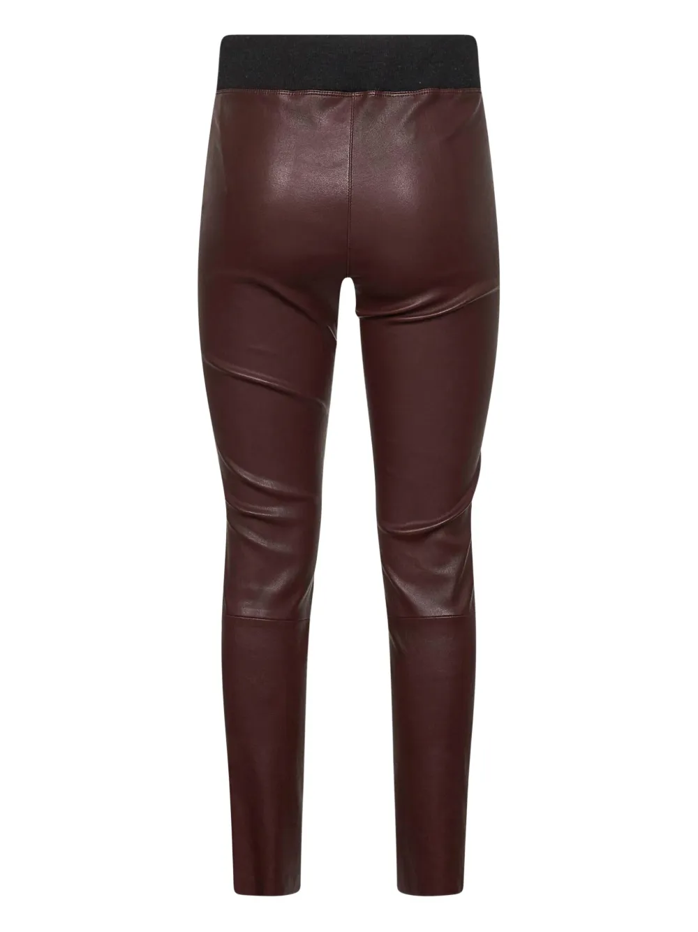 Brunello Cucinelli pull-on leather trousers Rood