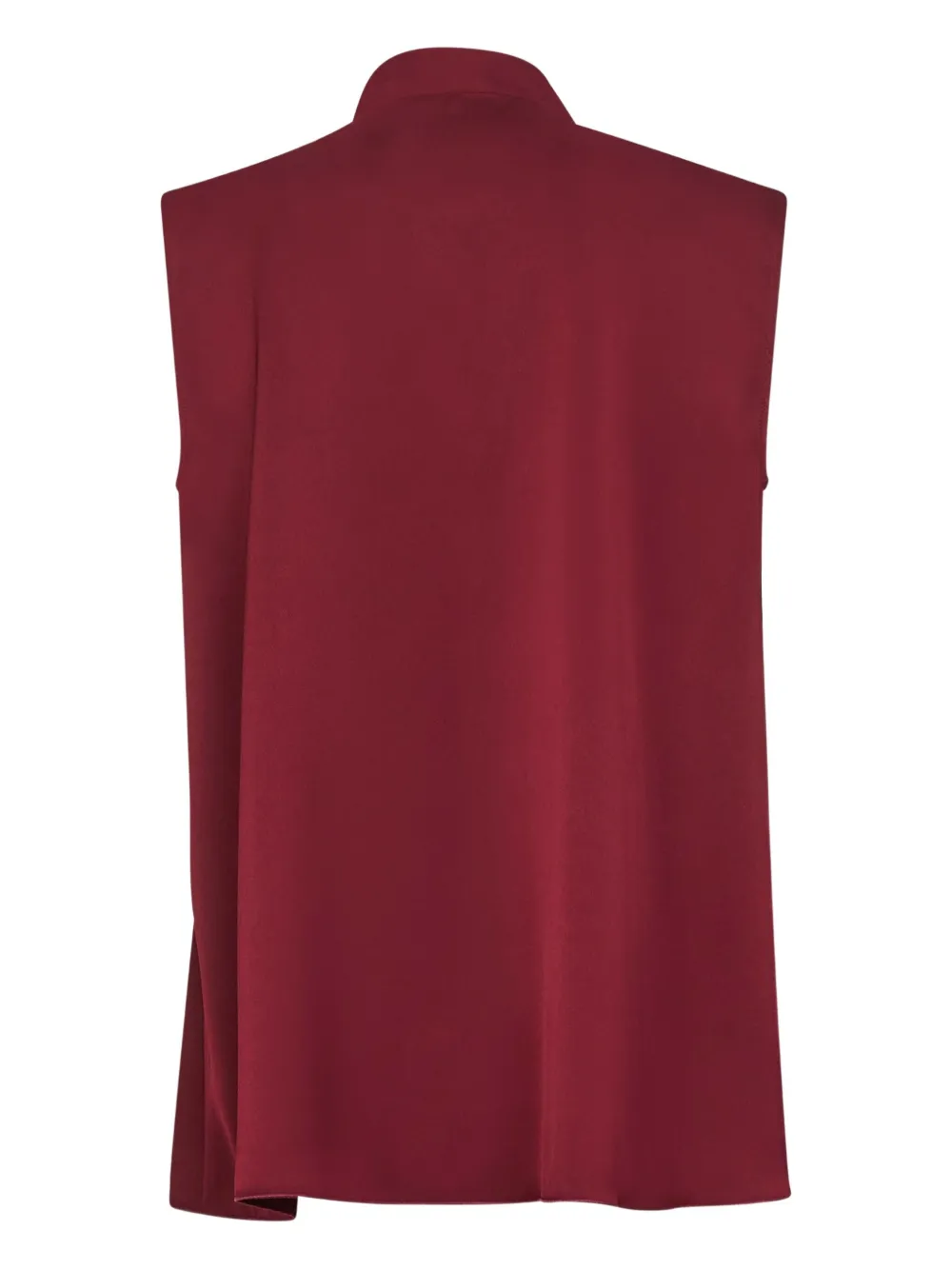 Blanca Vita Mouwloze top met lavallière kraag Rood