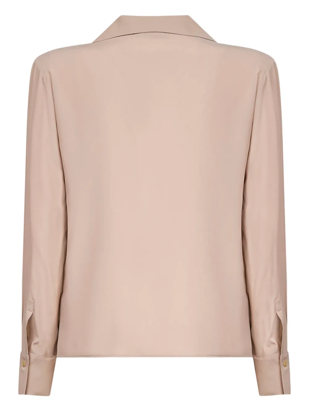 Blanca Vita Top met V-hals en manchetten met knopen Beige