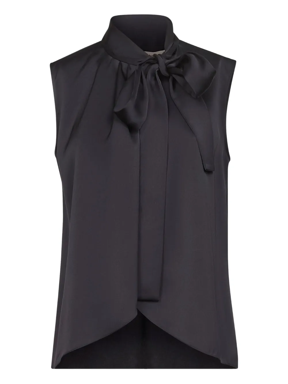 Blanca Vita Top met lavallière-kraag Blauw