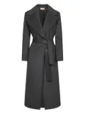 Blanca Vita wide-lapel belted coat - Grey