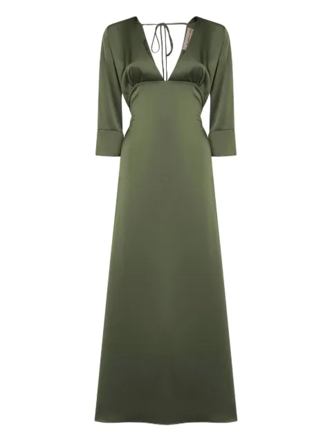 Blanca Vita neck-tie flared dress