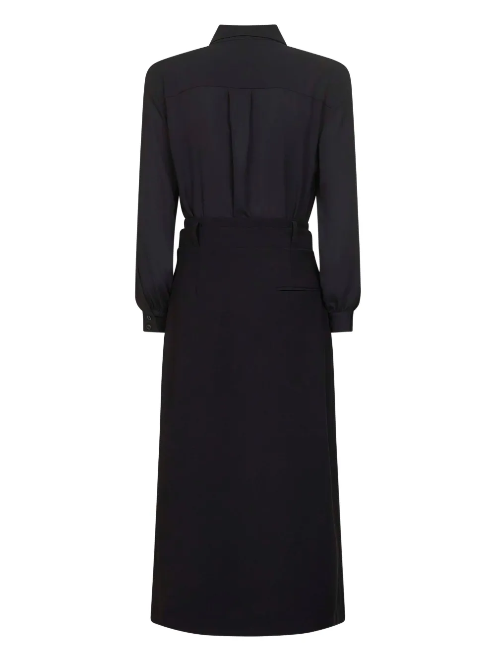 Blanca Vita Blousejurk met kraag Zwart