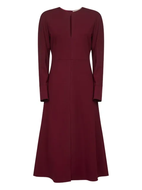Blanca Vita keyhole-neck flared midi dress