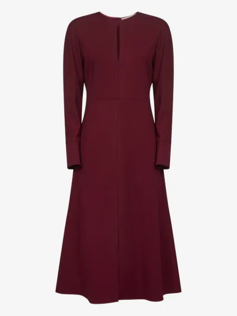 Blanca Vita keyhole-neck flared midi dress