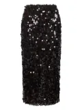 Blanca Vita sequin-embellished midi skirt - Black