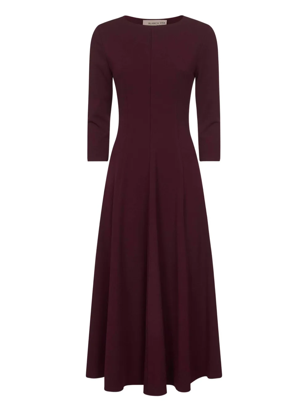 Blanca Vita Flared maxi-jurk Bruin