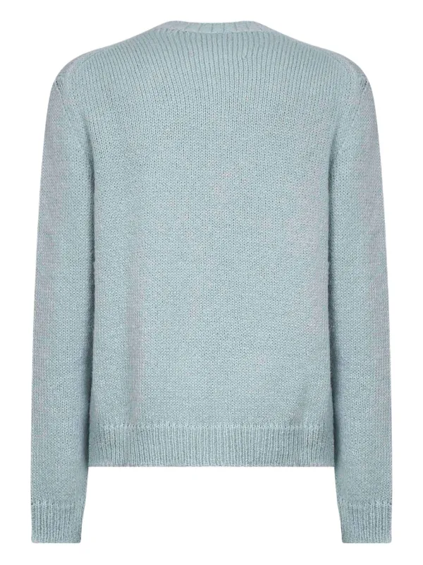 Jil Sander Ribbed crew-neck Sweater | Blue | FARFETCH