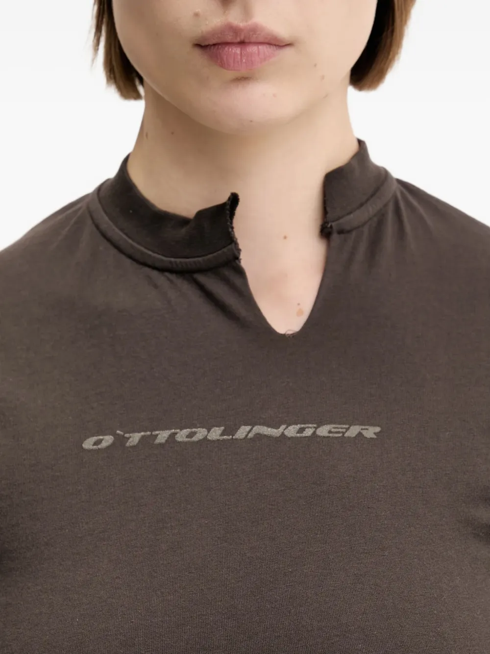 Ottolinger T-shirt met grafische print Bruin