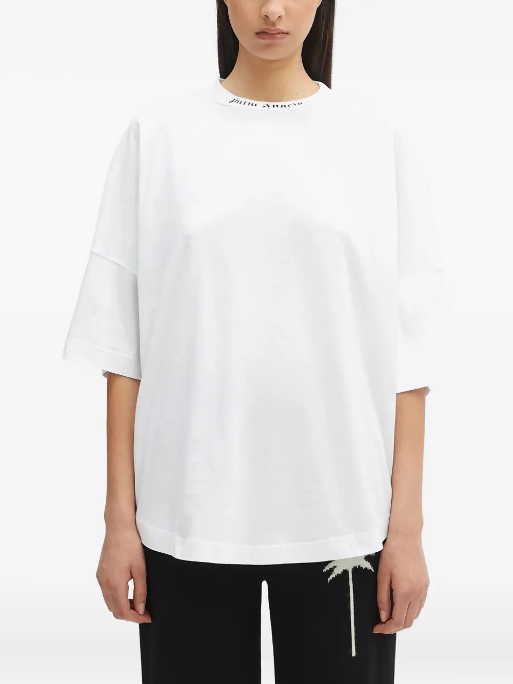 Palm Angels T-shirt met logo Wit