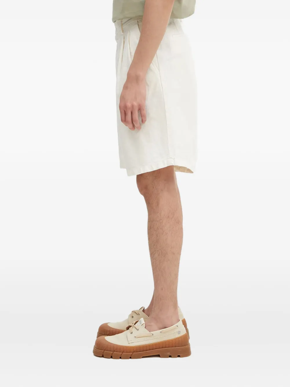 Norse Projects Geplooide shorts Beige
