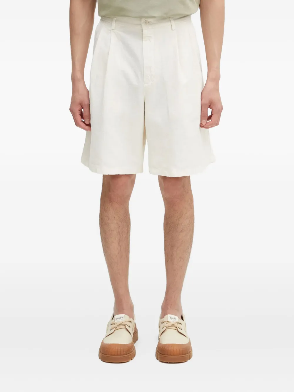 Norse Projects Geplooide shorts Beige