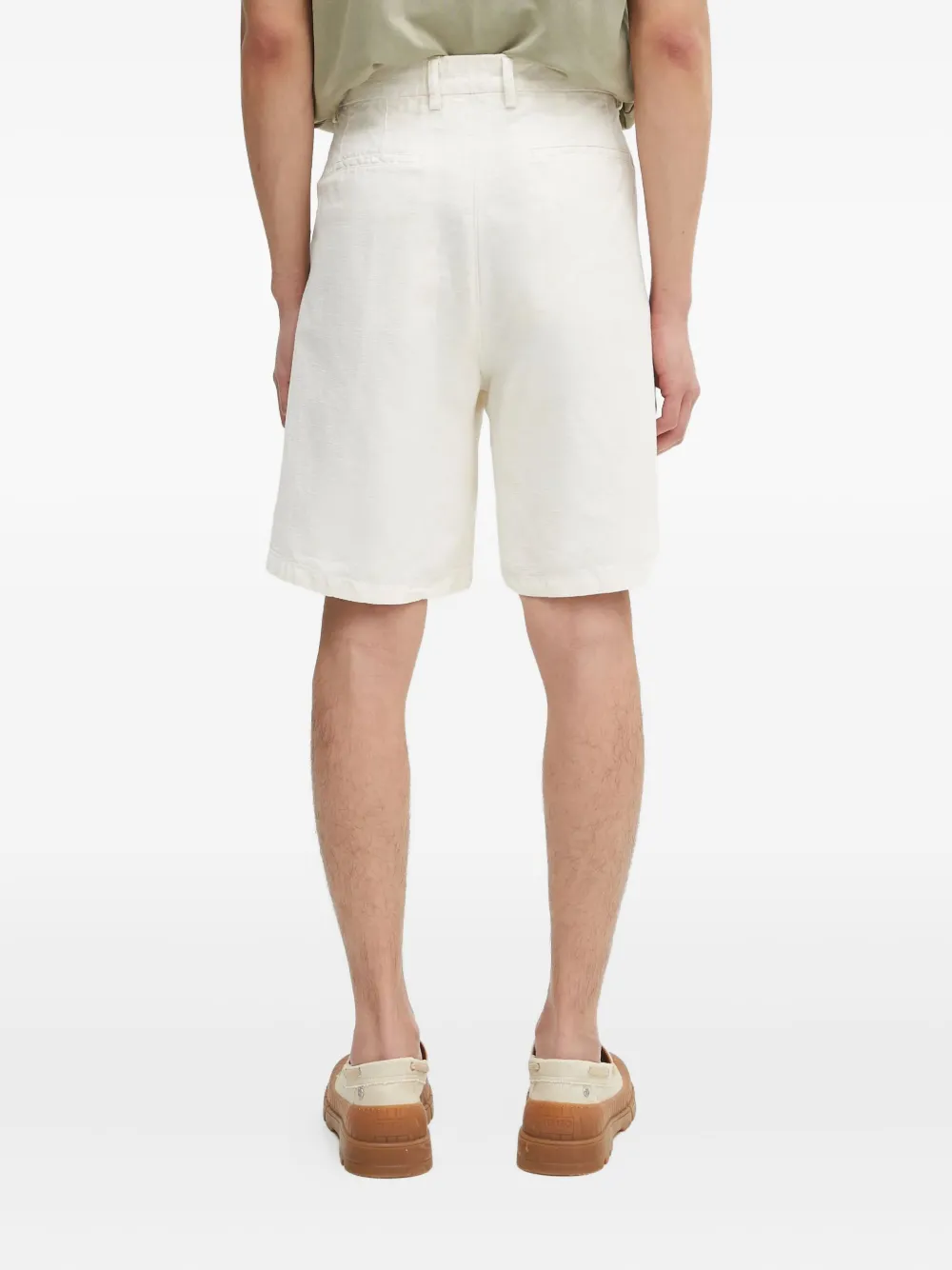 Norse Projects Geplooide shorts Beige