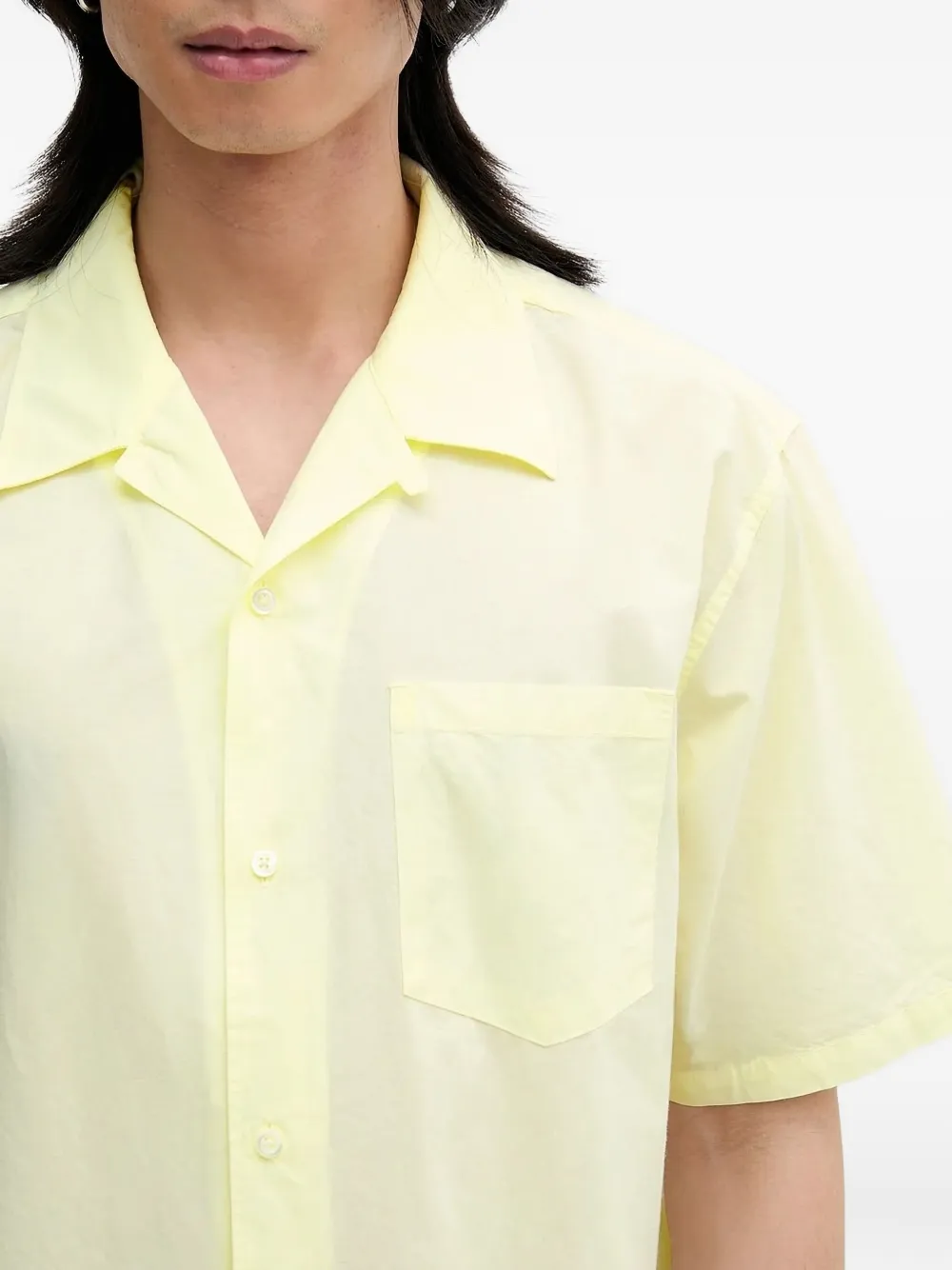 Norse Projects short-sleeve chest-pocket shirt Geel