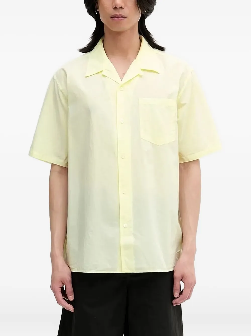 Norse Projects short-sleeve chest-pocket shirt Geel