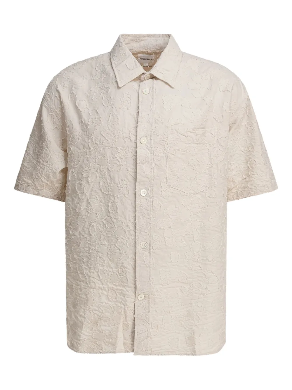 Norse Projects chemise texturée à manches courtes | tons neutres | Image 1