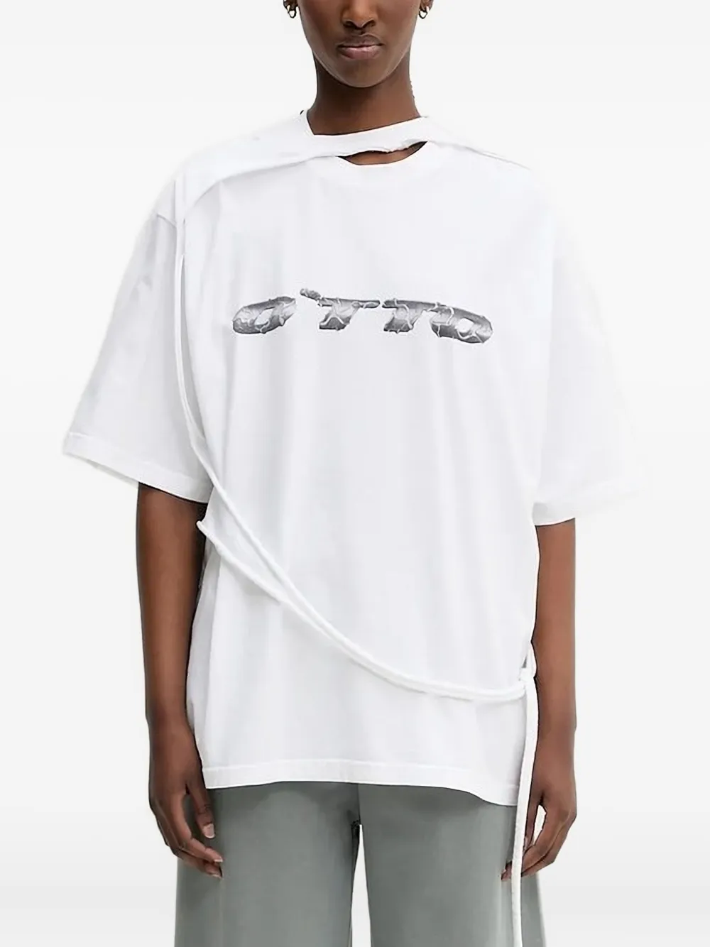 Ottolinger Distressed T-shirt In White