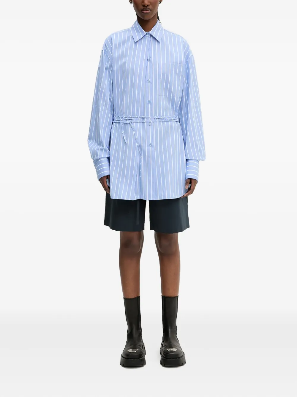 Ottolinger Shorts met gestrikte taille Blauw