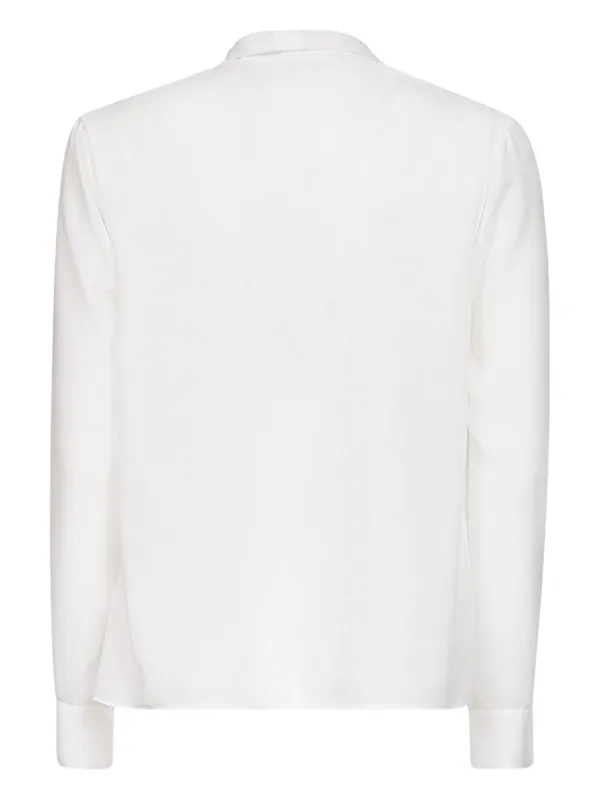 Blanca Vita Draped v-neck Blouse | White | FARFETCH