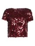 Blanca Vita sequin-embroidered top