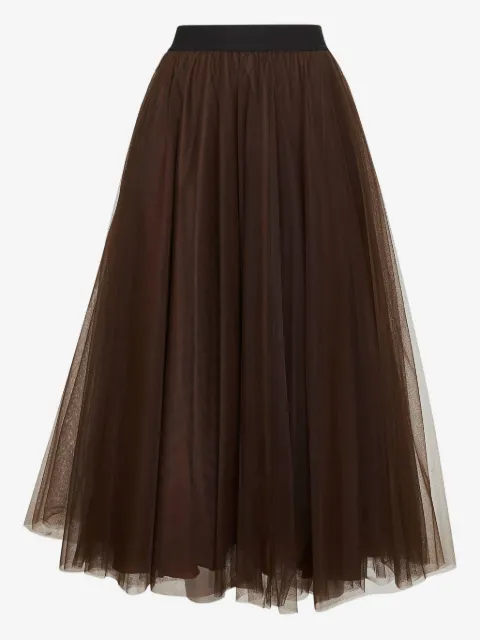 Blanca Vita elasticated-waistband tulle skirt