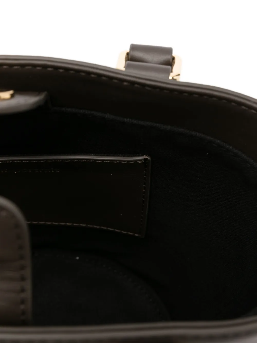 Self-Portrait Leren bucket-tas met strikbedel Bruin