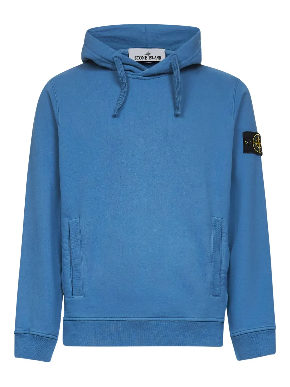 Stone Island logo-patch hoodie Blauw