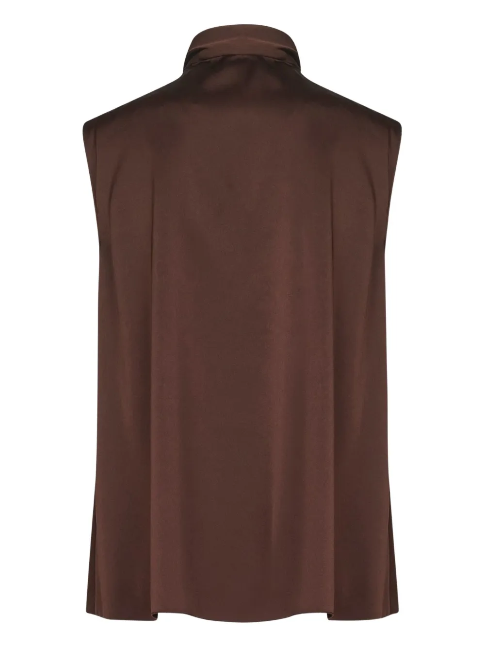 Blanca Vita Blouse met gestrikte kraag Bruin