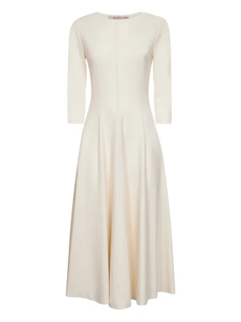 Blanca Vita crew-neck flared dress