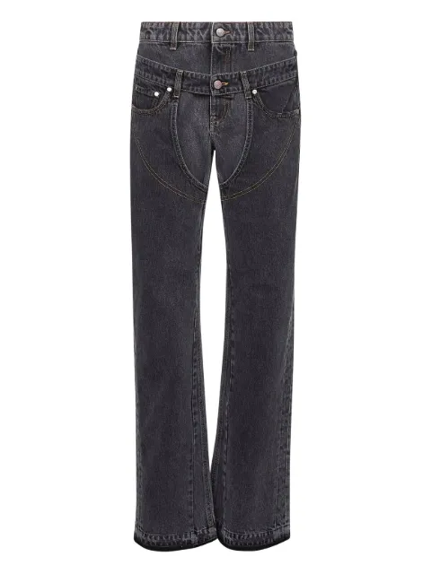 Stella McCartney Calça jeans bicolor com cós duplo