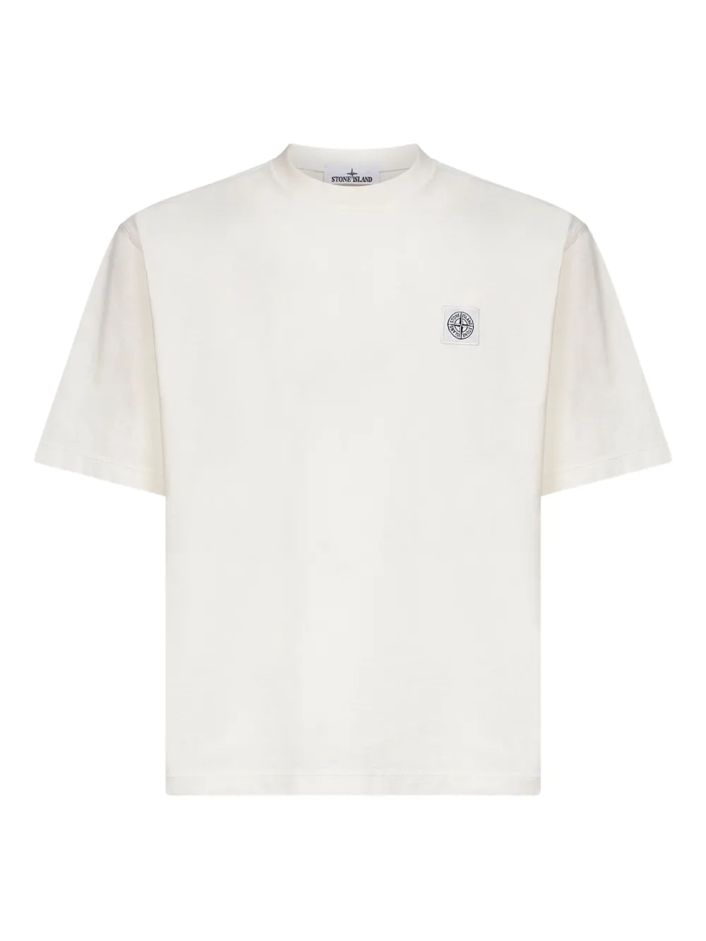 Stone Island compass-logo patch T-shirt Beige