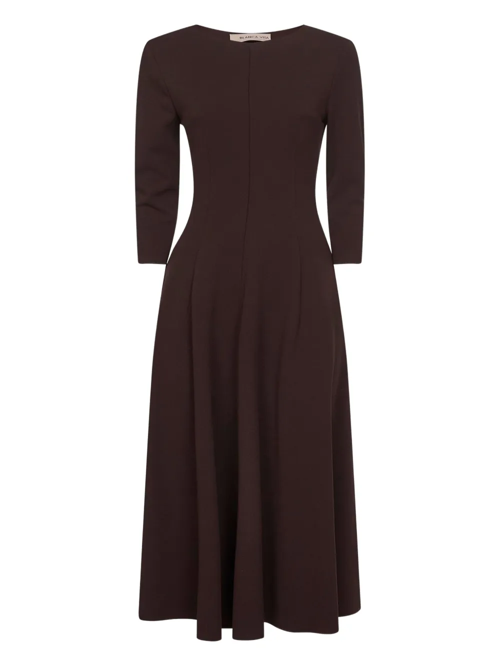 Blanca Vita Flared maxi-jurk Bruin
