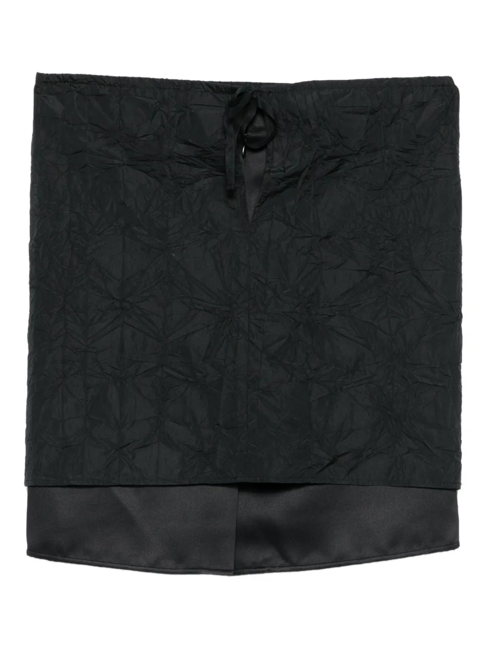 Peter Do Mini-rok met textuur vlakken - Zwart