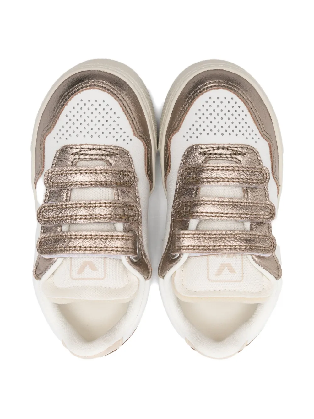 VEJA Kids leather strap sneakers White