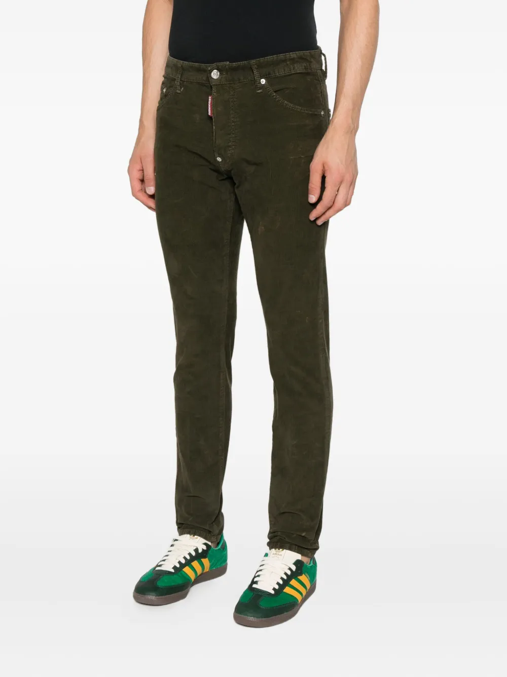 DSQUARED2 Ribfluwelen jeans Groen