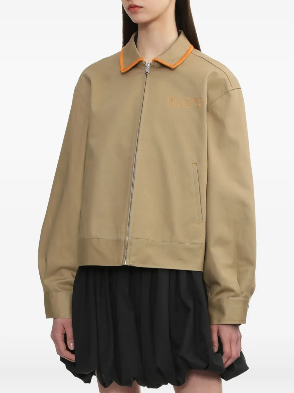BAPY BY *A BATHING APE Jack met geborduurde kraag en rits Bruin