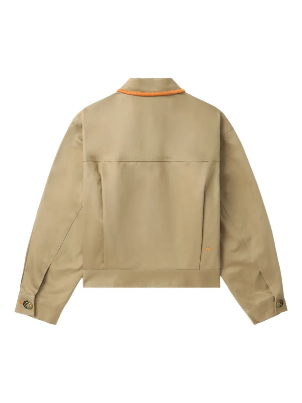 BAPY BY *A BATHING APE Jack met geborduurde kraag en rits Bruin