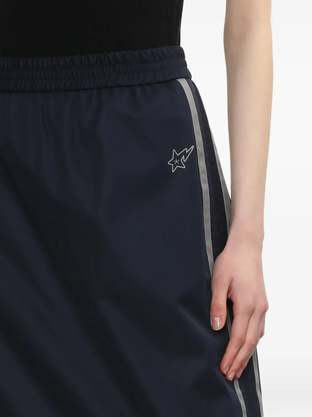 Bapy By *a Bathing Ape® Side-stripe Drawstring-hem Skirt In Blue